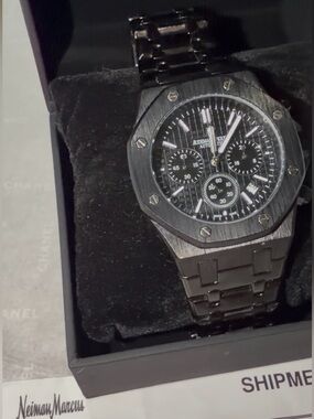 Audemars Piguet Royal Oak Chronograph - Black and Silver index dial $35,000
